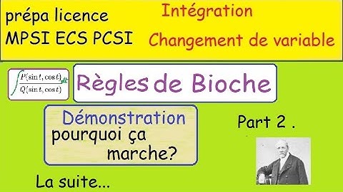 Intégration par changement variable  Pourquoi les  règles de Bioche fonctionnent deuxième partie