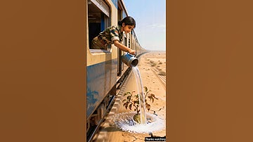 Army Soldier train saved the orange tree from drying up by watering it 😭 #ai #plants #save #water