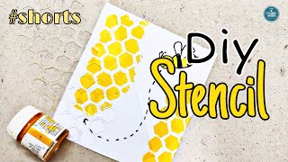 #shorts || Diy stencil only in 20/- | How to make own stencil at home for craft | Crazy Crafts World