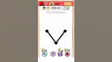 Brain Test Level 243 || Draw A Triangle Please.