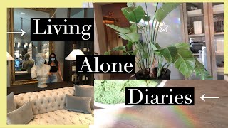 Living Alone Diaries| Morning Routine, Thrifting, Furniture Shopping at RH,  5 Min Vegan Pesto Pasta