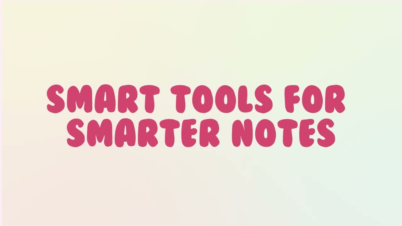 Cute Notes Notebook & Organize - Video Intro English