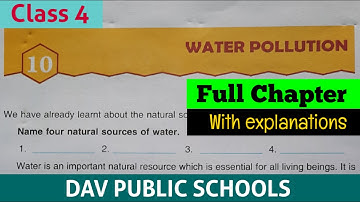 DAV class 4 science chapter 10 water pollution