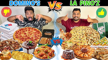 Spending Rs 1000 on Domino’s Vs La Pino’z Pizza😱Full Menu Challenge🔥