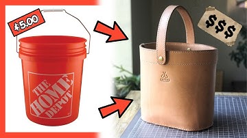 Make your own Leather Bucket Bag (with Pattern!)