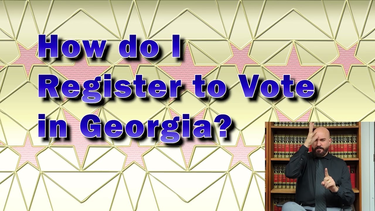 How do I Register to Vote in Georgia wASL