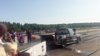 '83 Pontiac T1000 5.3 V8 vs '90 Chevrolet C1500 Sport Fleetside "PikkiS" 1/4 mile drag race