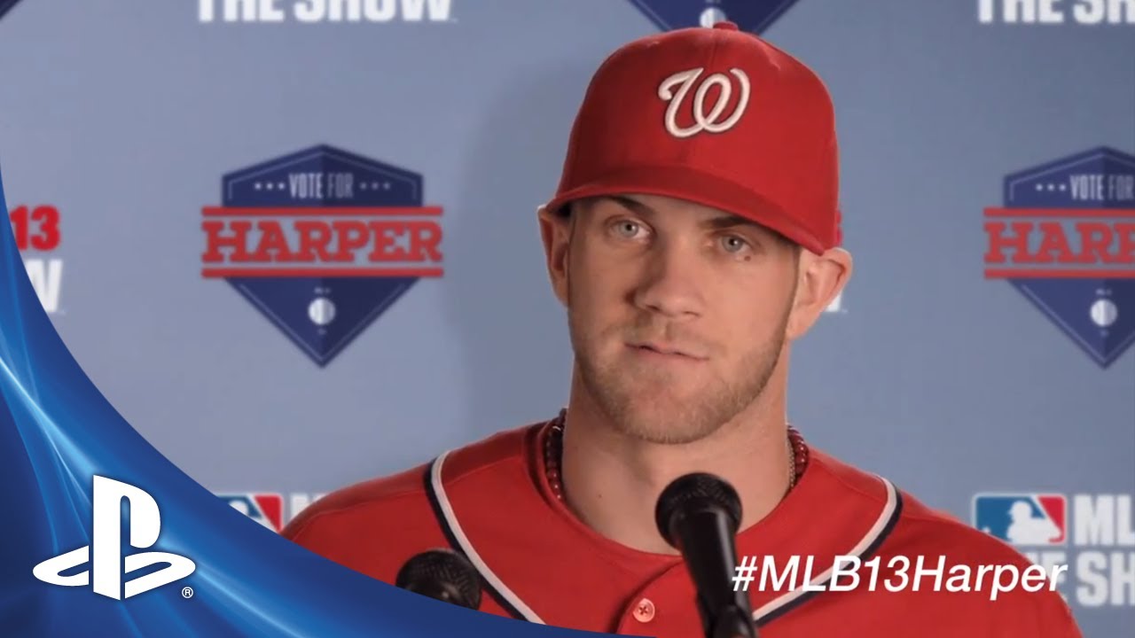 MLB 13 Cover Showdown  Bryce Harper Game Faces 