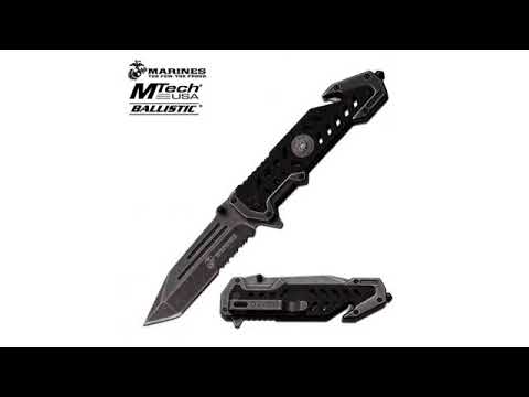 Must See Review! U.S. MARINES Knife Licensed USMC MARINES Assisted