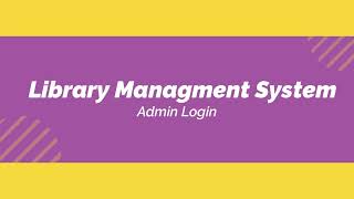 #24 Library management System in PHP OOPs  || Admin Login || PHP OOPS with ajax Update