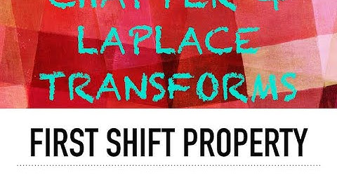 First Shift Property of Laplace transforms
