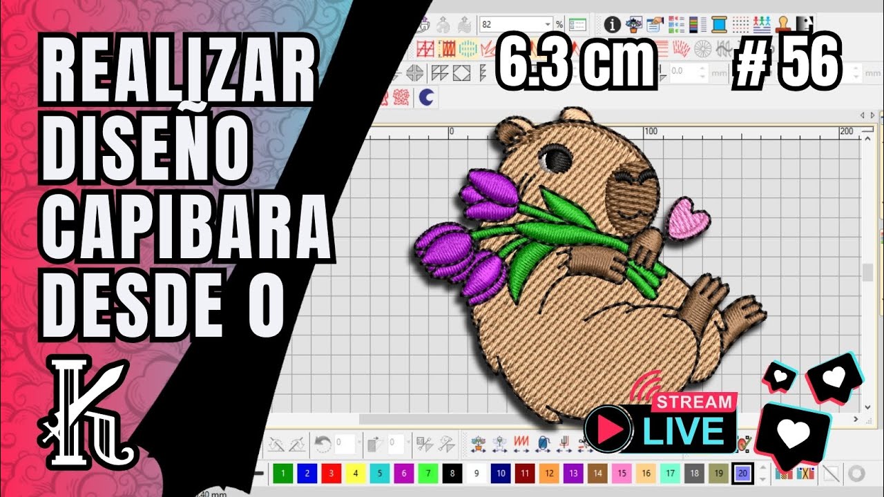 Aprender a realizar diseño capibara ❌ stream ❌ rellenos ❌ corridos.
