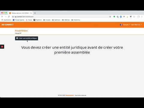 AG-Connect, Gestion, Episode 1 : la première connexion et la création du syndicat (entité juridique)