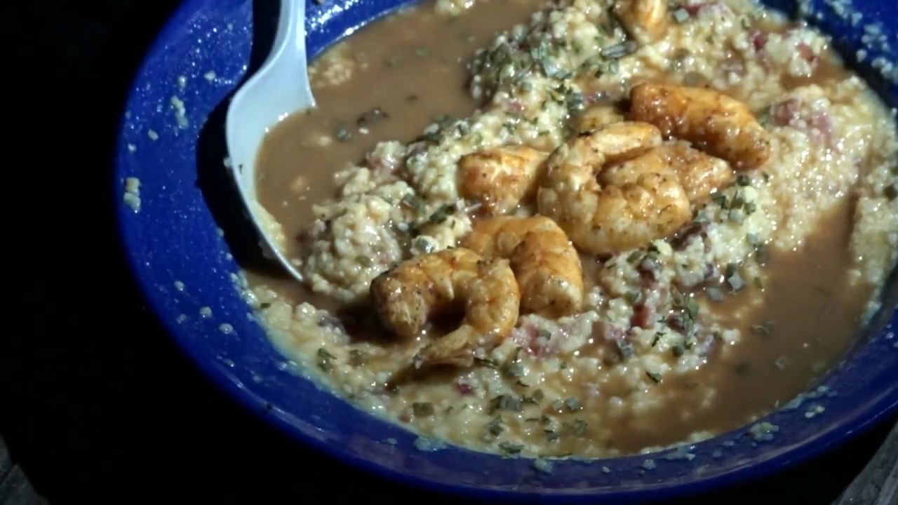 Camp Cooking Tuesday, Shrimp and Grits Part 2, A Backpacker Edition