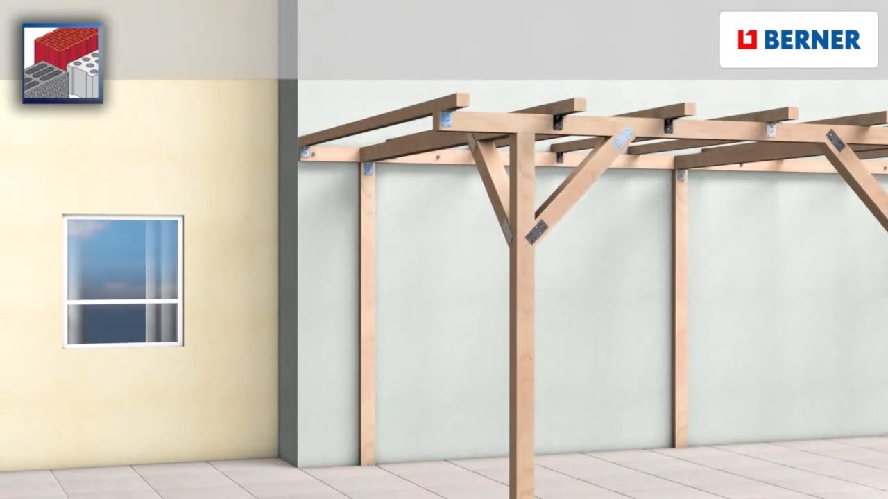 Ancoraggio di una pergola in legno youtube Miglior legno per pergolato