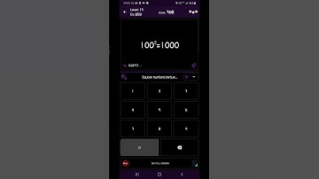 Math Tricks - Training mode - Square numbers between 100 and 109 - level 013 (Number Keyboard)