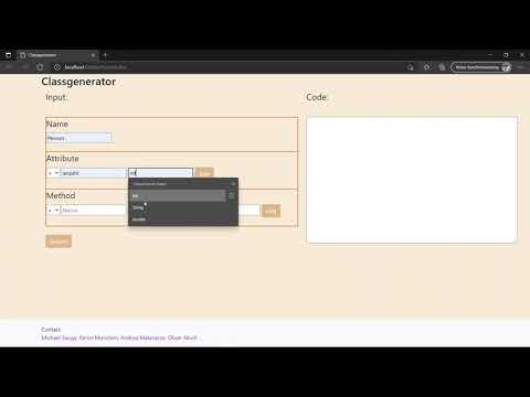 Java Class Generator | ASP.Net C#