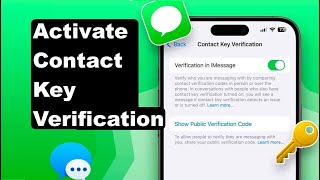 How to Activate Contact Key Verification in iOS 17.2 on iPhone | iMessage Contact Key Verification