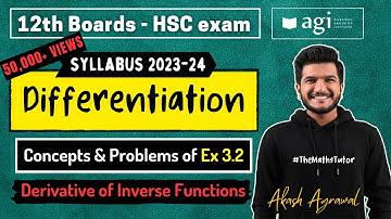 HSC Std 12 Commerce | Differentiation - Part 3 | Exercise 3.2 | Maths 1 | Syllabus 2023 - 24 | Akash