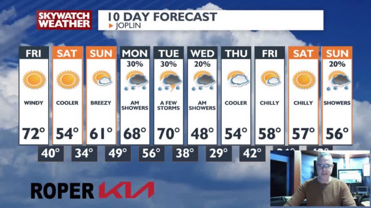 Warmer and windy on Friday and a look at our next rain chances. - YouTube