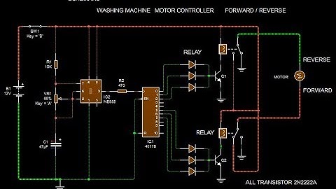 Washing Machine Motor Controller Forward/Revese | Simulator