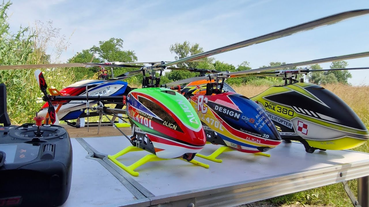 Helicopter rc Align T-Rex 470L 550x XL Power Devil 380 one Crash