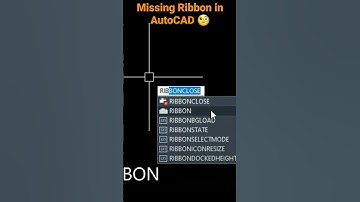 Missing Ribbon in AutoCAD & Civil3D 🧐🧐    #shorts #AutoCAD