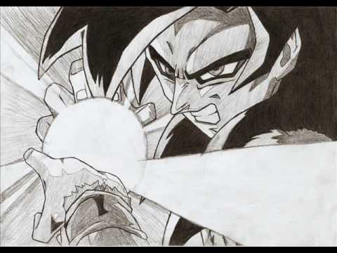 How to draw Goku SSJ4 - YouTube