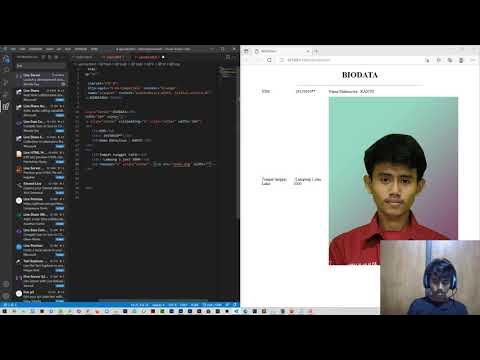 Membuat Biodata sederhana dengan HTML - YouTube
