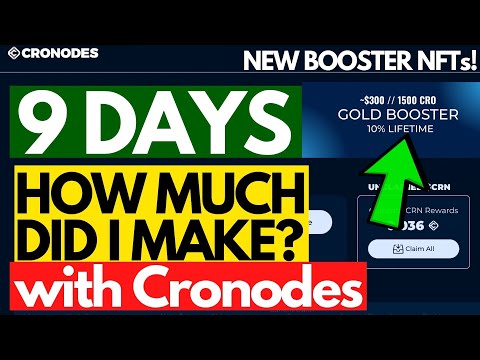 9 days profit with Cronodes ??(Booster NFTs worth it?!)