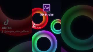 Animation 3D Stroke #edit #tutorial #motiongraphics