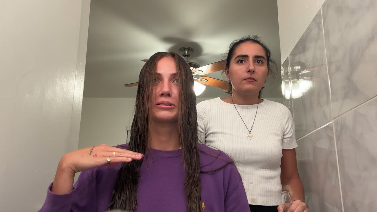 HAIRCUT WITH KITCHEN SCISSORS