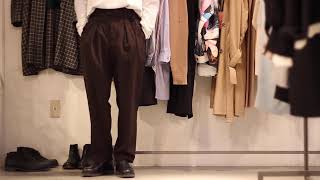 ETHOSENS / ロープベルトトラウザー[ROPE BELT TAPERED TROUSERS / E120-704]