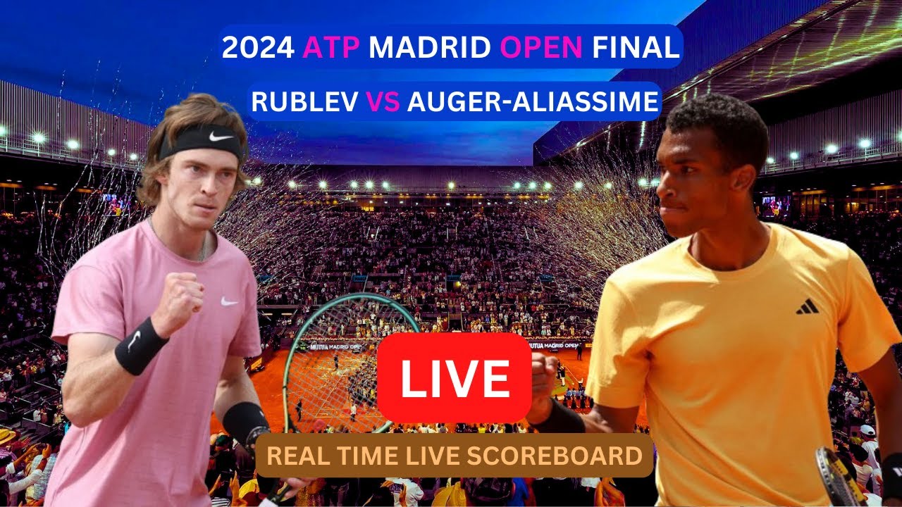Andrey Rublev Vs Felix AugerAliassime LIVE Score UPDATE Today Tennis