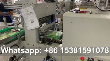 Shrink Wrap Machine with automatic stacking for multilayer synthetic book cover boxes packaging