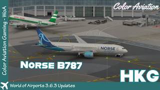Norse Atlantic Airways Boeing 787-9 at HKG in World of Airports 3 6 3 Fantasy Flight