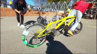 Spinning bikes at Brixton Light Festival, Soweto spinners battling in Johannesburg