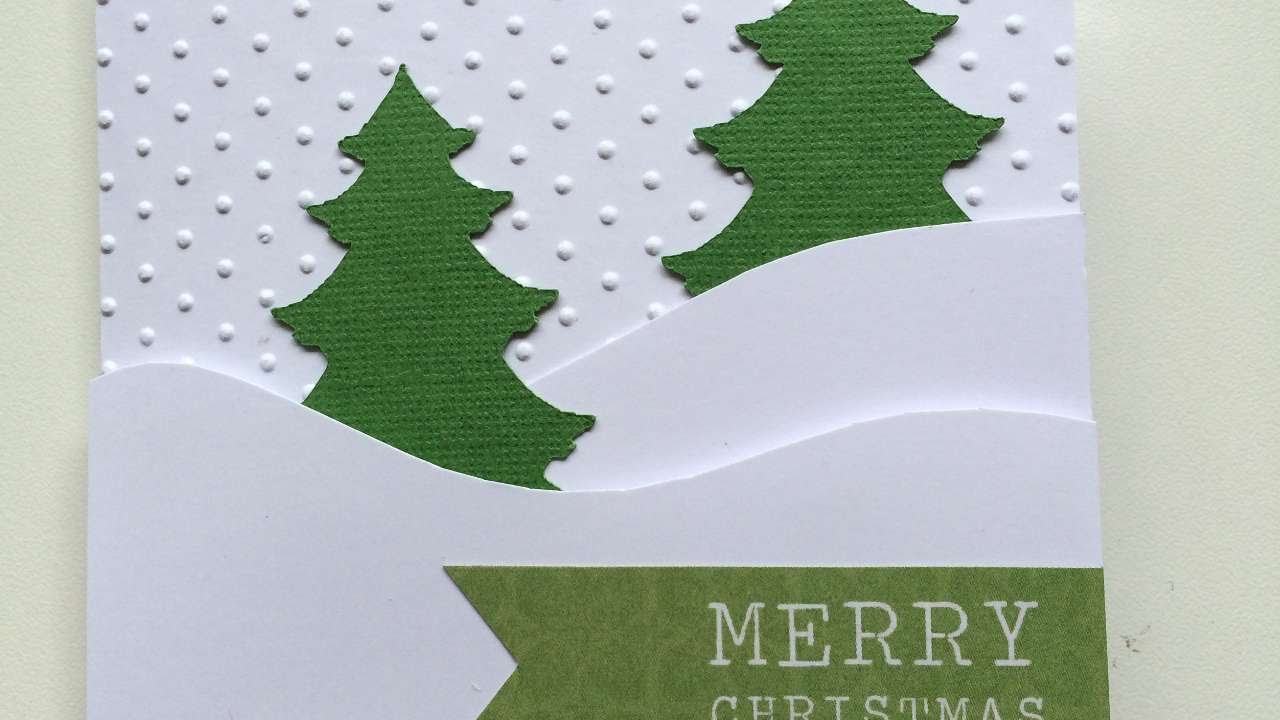 how to make a snowy christmas notecard diy crafts tutorial guidecentral christmas notecard