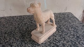 Escultura de Cachorro Pit Bull - Brincando de Esculpir