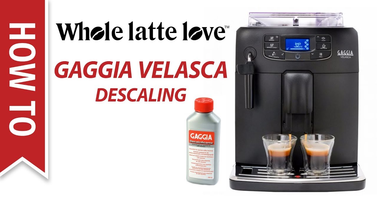 How To Descale a Gaggia Velasca Espresso Machine 