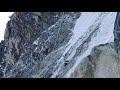 Rock collapse  goter route goter couloir mont blanc