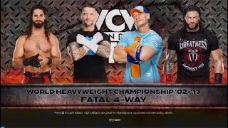 John Cena vs CM Punk vs Roman Reigns vs Seth Rollins | Fatal 4-Way {WWE2K24} (PS5)