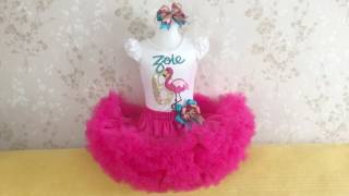 Flamingo Pettiskirt Birthday Outfit