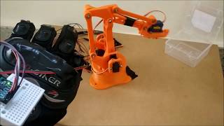 How to Build a Hand Gesture Controlled Robotic Arm using Arduino Nano