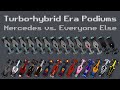 Turbohybrid era podiums mercedes vs everyone else