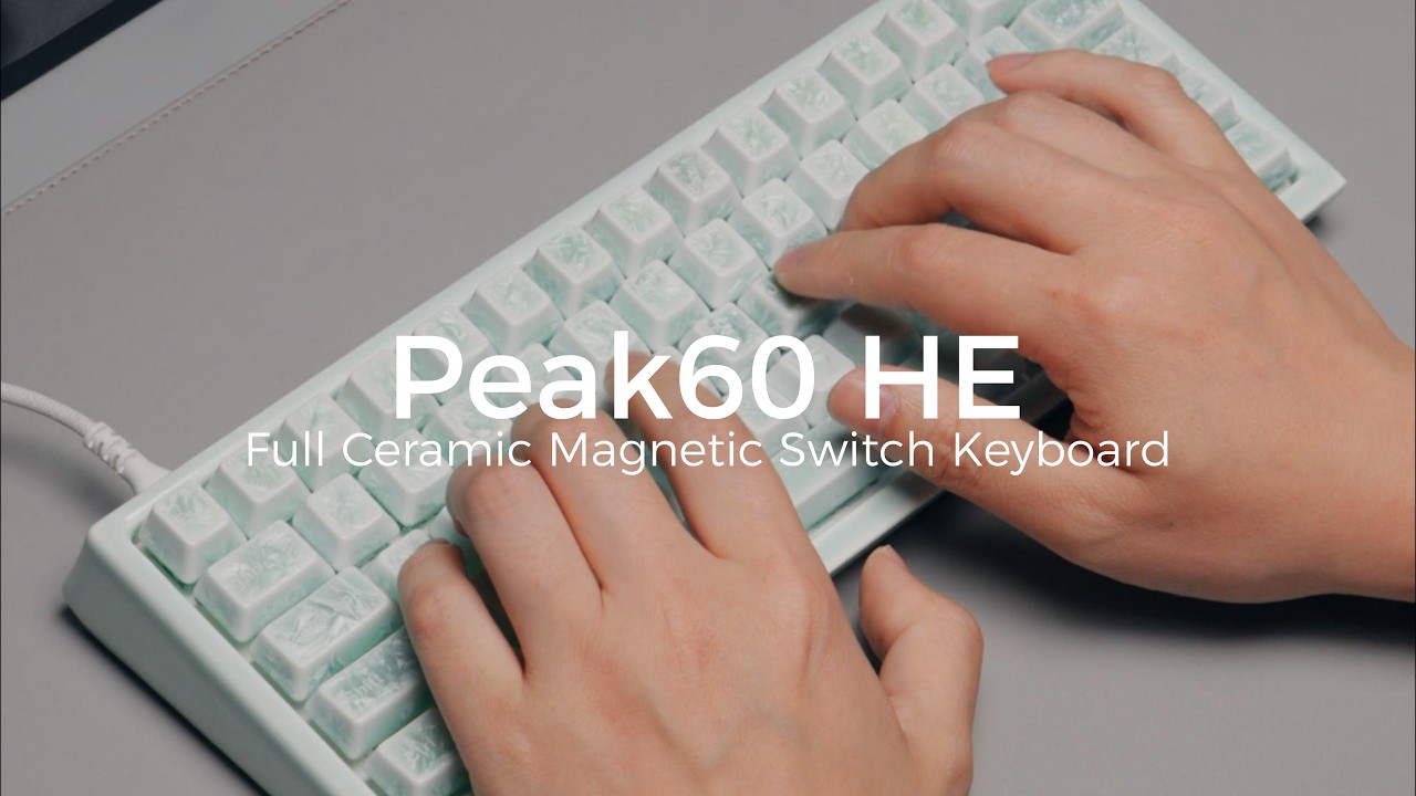 Cerakey、フルセラミックの「Peak 60 HE」販売を予告。磁気スイッチ