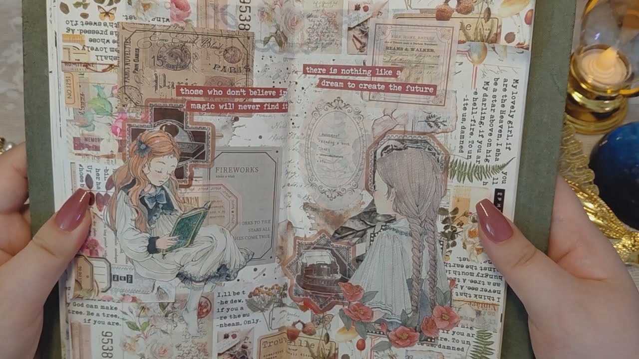 복잡해보이지만 사실 간단하답니다 😆 빈티지 다꾸 #journaling #scrapbooking