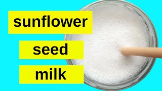 HOW TO MAKE SUNFLOWER SEED MILK 😋 No Straining, No Pulp 💚 Dairy Free + Nut Free Plant Milk Recipe 💚
