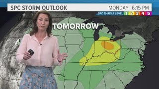 Cleveland Area Weather Forecast Quiet Today Severe Threat Tuesday
