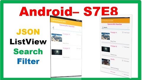 Android S7E8 : Search/Filter JSON with Images Text  - ListView